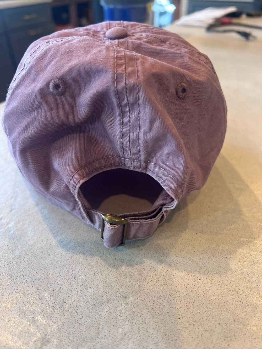 Mauve DEWEY Embroidered Baseball Cap Colliegiate Preppy Vibes